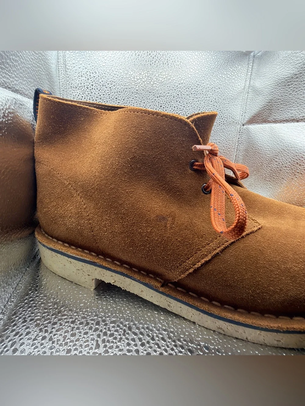 Clarks Men's Suede Boots in Chestnut Brown comfort orthite
